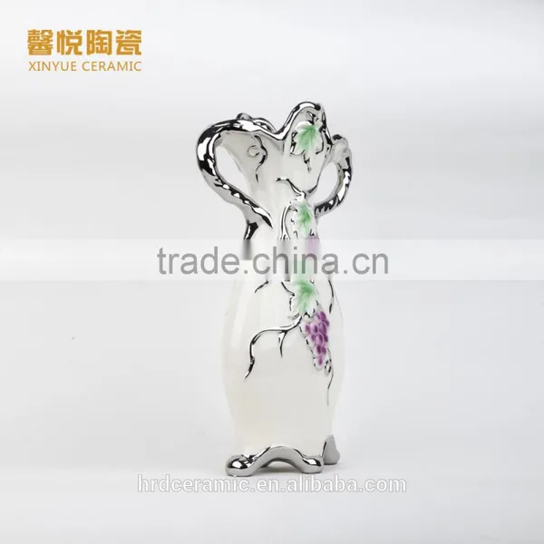 Wholesale Dinner Plate/ceramic Material Vase Electroplate Silvery photo-3