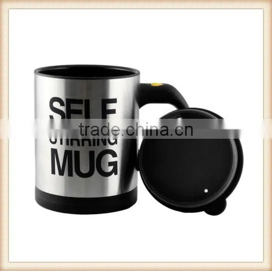 Stainless Lazy Self Stirring Mug Auto Mixing Tea Coffee Cup Office Home Gifts photo-3