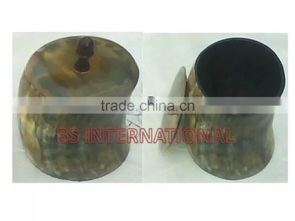 Natural Horn Mug With Cap