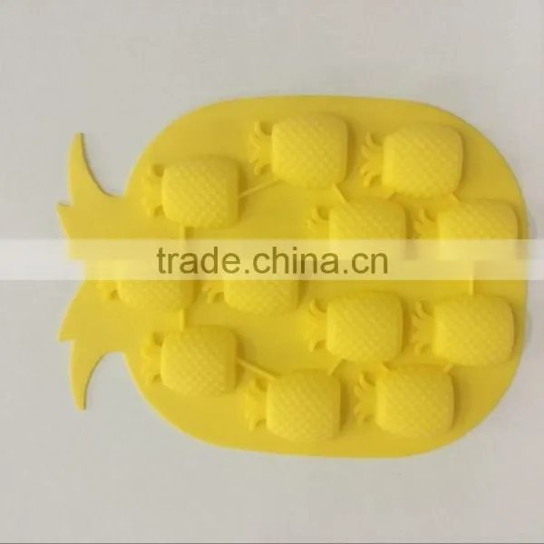 Pineapple Shape Silicone Plastic Ice Cube Tray Maker Mould photo-3