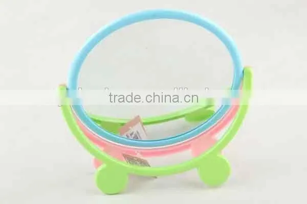 Colorful Round Plastic Double Sided With Double Round Foot Base Mirror photo-6