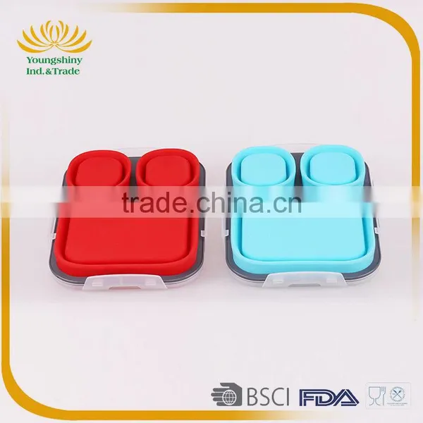 Silicone Collapsible Bento Lunch Box photo-4