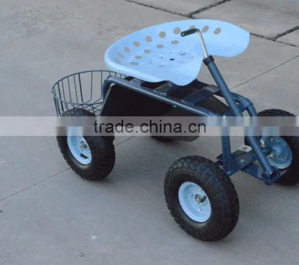 TC4501D Rolling Garden Work Seat Cart With Bucket Basket TC4501D photo-4