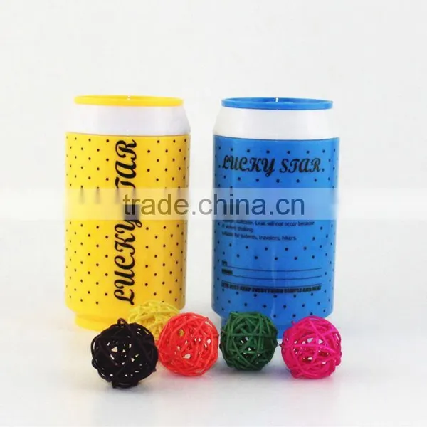 2017 Customized According to Customer Logopop-top Can Plastic Cans Bottle PC Anti Leak Sport Bottle photo-5
