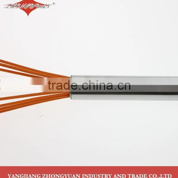 3 Pieces Stainless Steel Handle Silicone Coated Egg Whisk photo-6