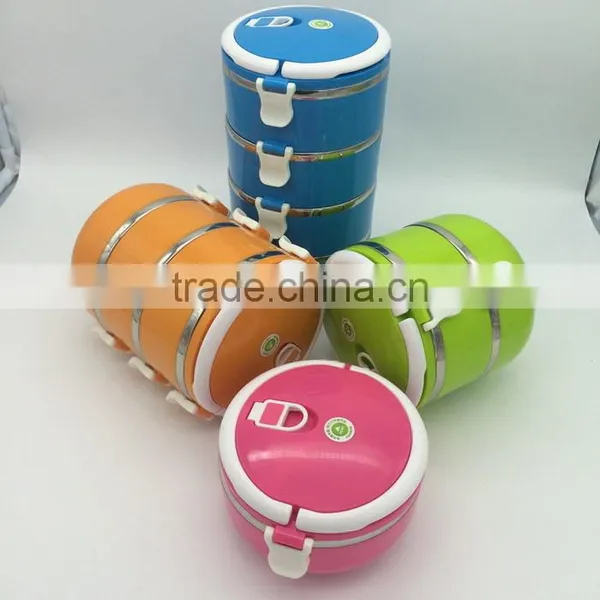Round Shape Stainless Steel Takeaway Food Container With Handle photo-5