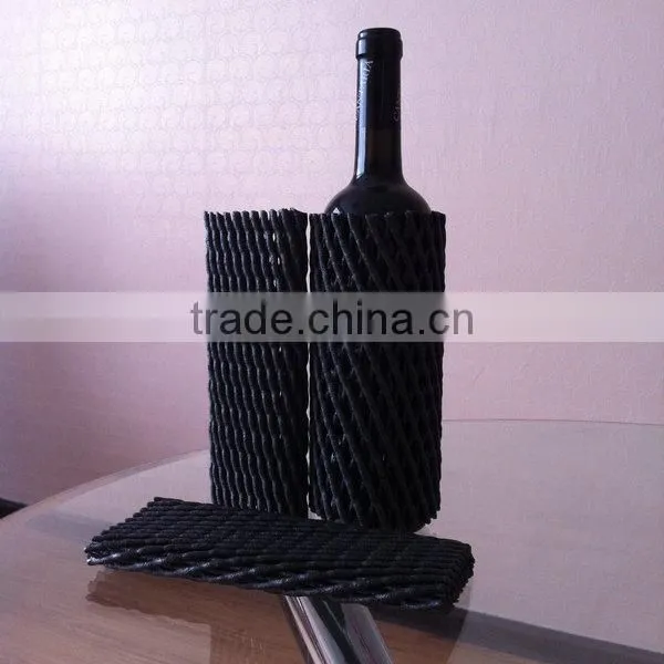 20*8cm Black Plastic Protection Glass Bottle Sleeve Net photo-5