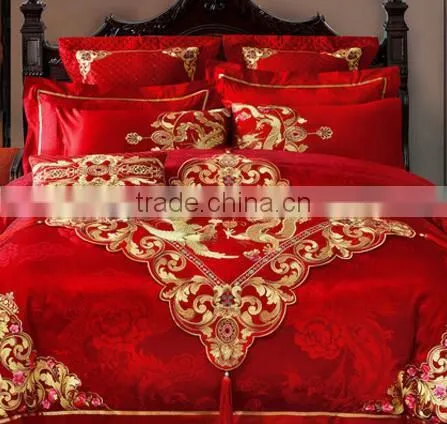 Textile Wedding Red Linens, Bedding Wedding Satin Sheets photo-5