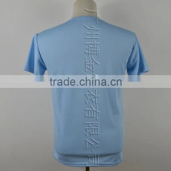 Light Blue Color Dry Fit Mens Tshirt for Promotion photo-3