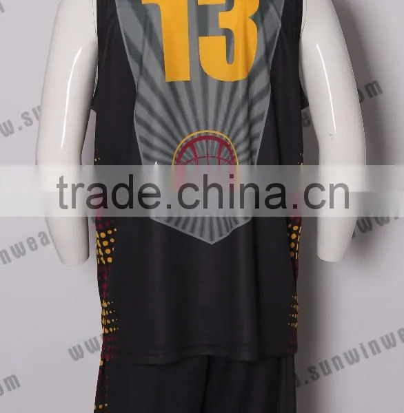 Latest Basketball Jersey Design 2016 Sublimation Good Quality Uniforms Basketball Training Wear photo-4