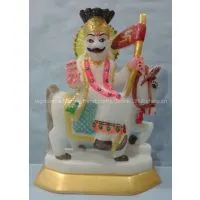 Hindu Folk Deity God Baba RamDev Pir Vishnu Krishna Marble Statue Figurine Sculp photo-2