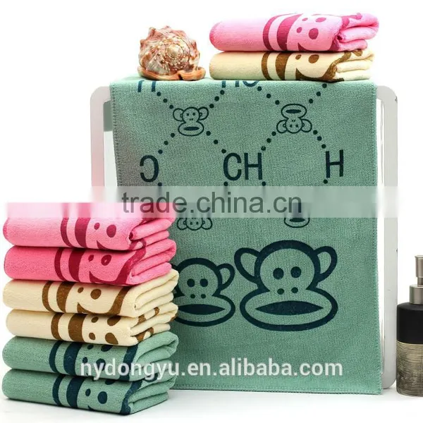 Top Quality Microfiber Towel/ Yxg Monkey Rabbit Animal Printed Bath Towels 70x140cm/ Fancy Owels