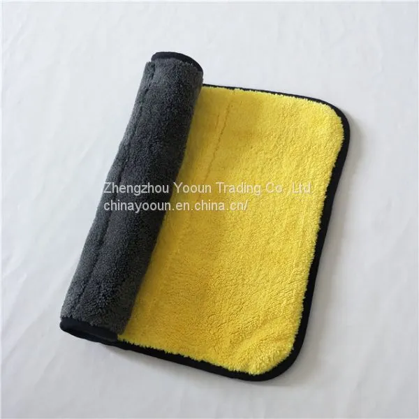 Hot Sale Gray + Yellow Super Absorption Car Cleaning Towel photo-4