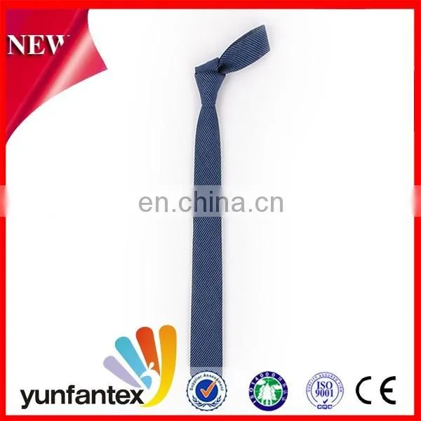 2017 Latest New Fashion Design Cotton Navy Blue Color Tie photo-2