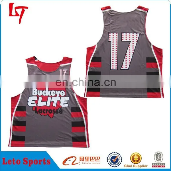 Top Quality Selling Lacrosse Jersey/Custom Design Lacrosse Tops Pinnies photo-3