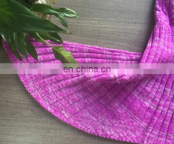New Arrival Knited Crochet Mermaid Tail Blanket For Children And Mummy photo-6