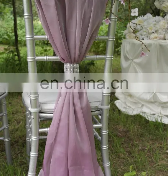 Popular Wedding Party Decoration Chiffon Chair Sash photo-3