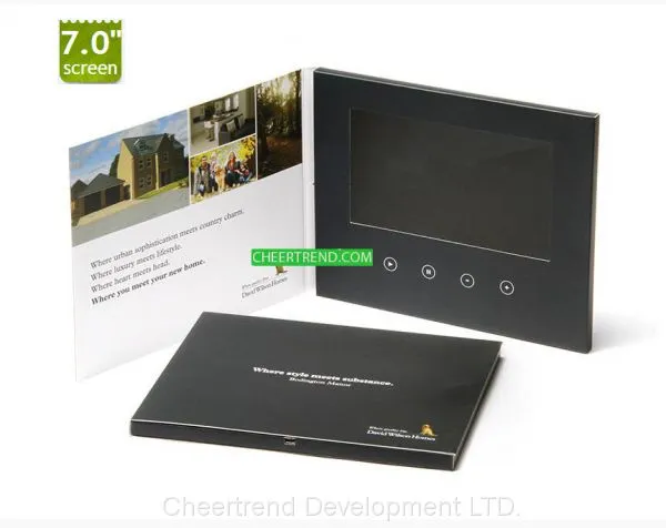 Bespoke Hardcover A5 7'' Lcd Video Brochure 256MB,1200mah Lithium Battery photo-3