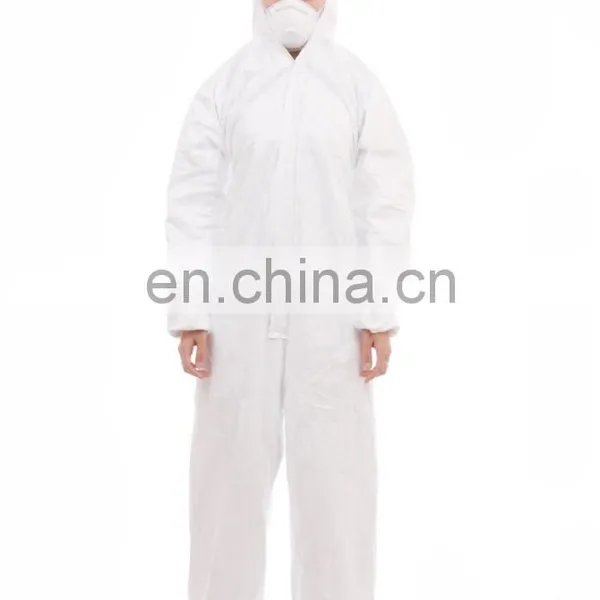 Protective Waterproof PP SMS Coverall With Hood and Feetcover for Working photo-2
