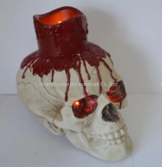 Wholesale 4'' Resin Skull for Halloween Party Plastic Skull Head
