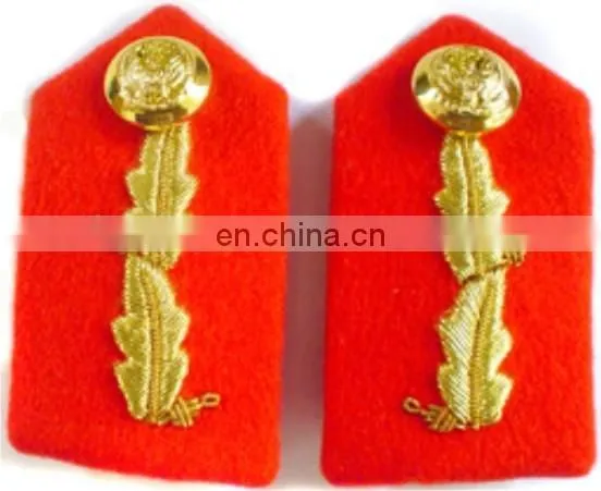 Officer Uniform Collar Gorgets, Police Goergets, Military Gorgets, British Gorget With Oak Leaf Embroidery photo-6
