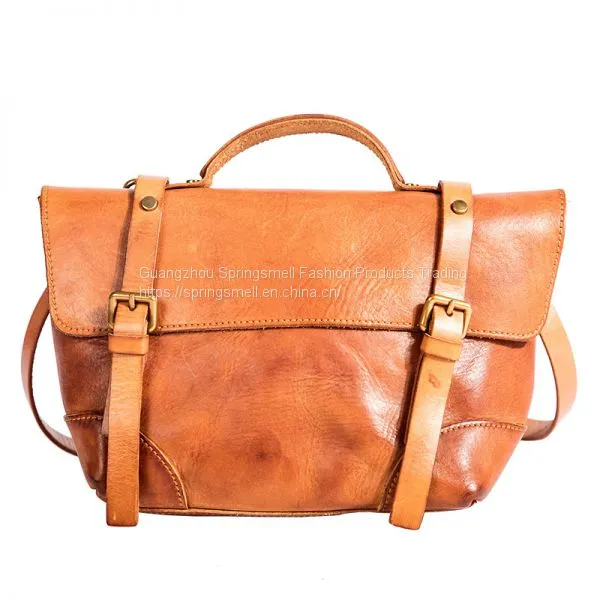 Wholesale Bags 2018 New Original Retro Shoulder Bag Handmade Leather Portable Diagonal Messenger Bag photo-5