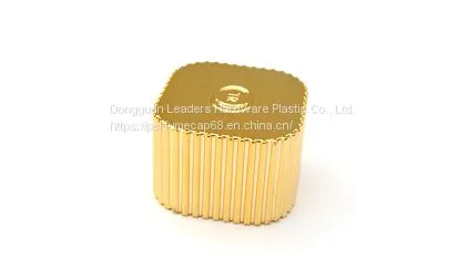 Gold Plastic Perfume Cap With Added Weight