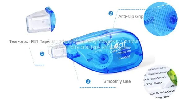 LPS Assorted Color Side Application Correction Runner White Out Correction Tape No.T-W90228 photo-4