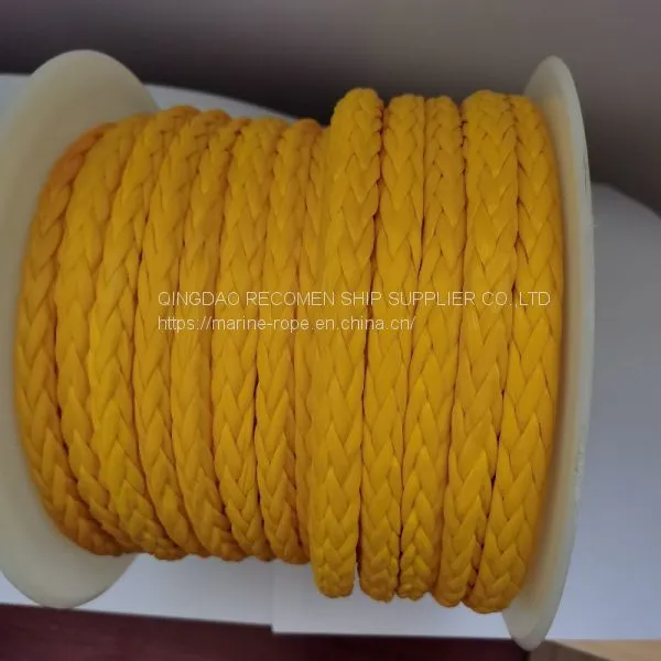 Recomen Supply Good Quality UHMWPE Core and Polyester Cover Boat Moring Ropes 34mm Sailing Rope photo-2