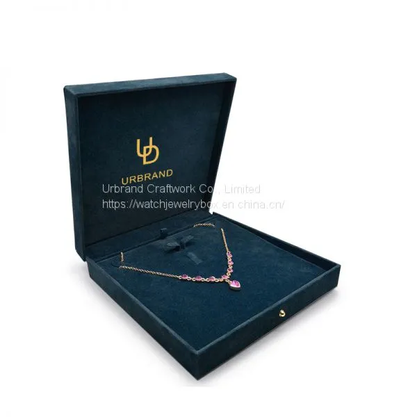 Custom Wholesale Velvet Jewellery Box Necklace Bangle Bracelet Ring Set Jewelry Packaging photo-3
