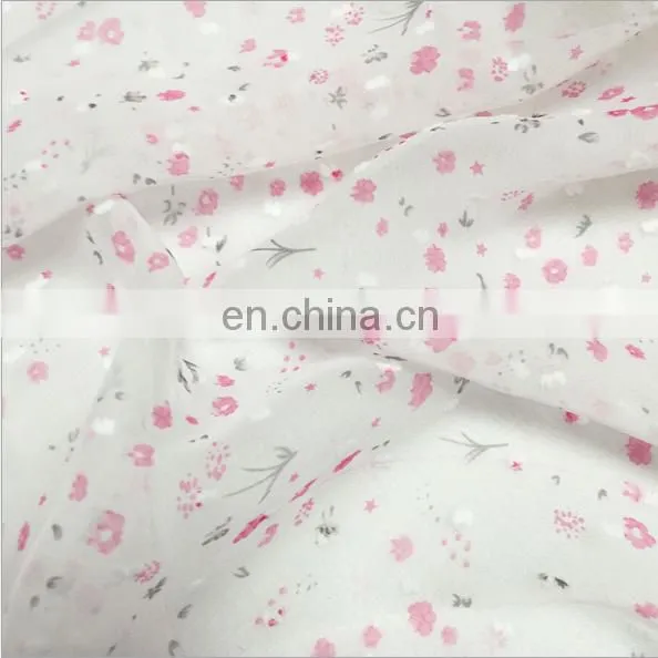 Custom Print Soft 100% Polyester Chiffon Fabric For Dress photo-3