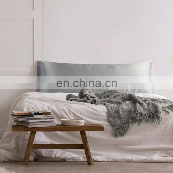 High Quality Sensitivities Cozy Soft Seamless Sleeping Silver Silk Hair Body Pillowcase For Women photo-5
