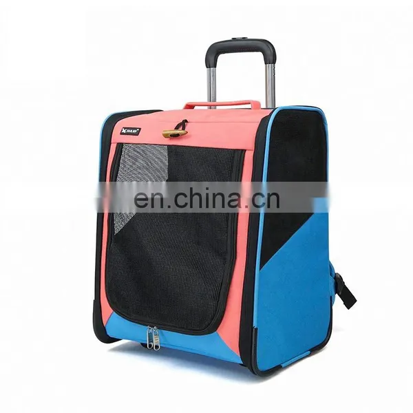 Pet Luggage Factory Oxford Cloth Two Color Cat and Dog Trolley Case Multi Function Travel Bag for Pets photo-5