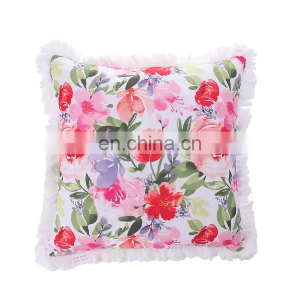 Printed Pillows Outdoor Decorative Multi-color Fancy Flower Popular Creative Digital Printing Square Throw Pillow Cover photo-2