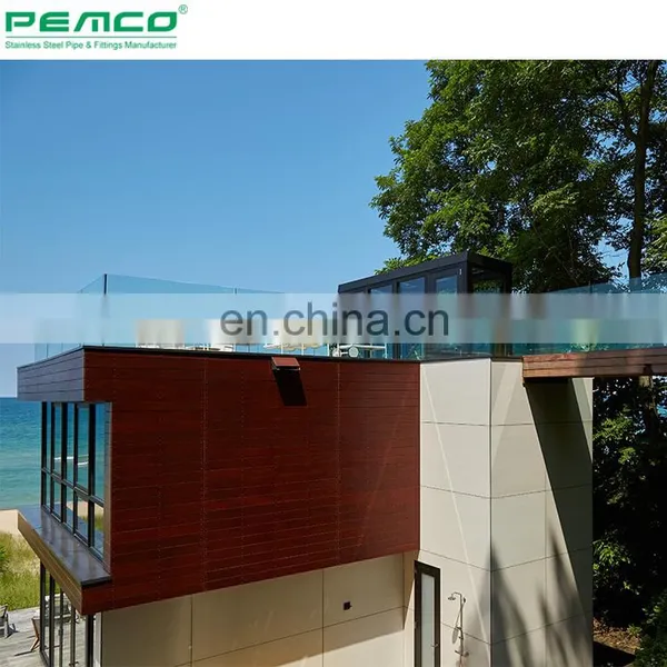 Outdoor Deck Frameless Glass Railing Balcony Aluminum U Cahnnel Balustrade photo-4