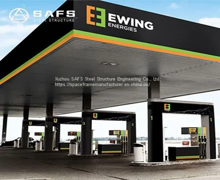 Easy Installation Steel Space Frame Petrol Station Canopy photo-2