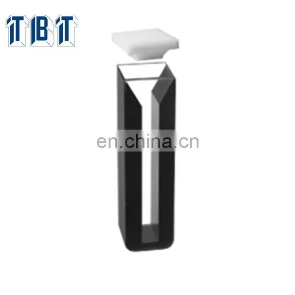 Cuvettes for Lab Spectrophotometer Quartz Cuvette 5mm Path Length Economic Q-143 Semi Micro Cell With Black Walls and With Lid photo-2