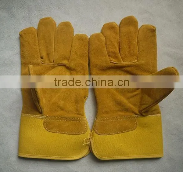 AB Grade Cow Split Leather Working Gloves, Winter Safety Gloves With CE Standard photo-2