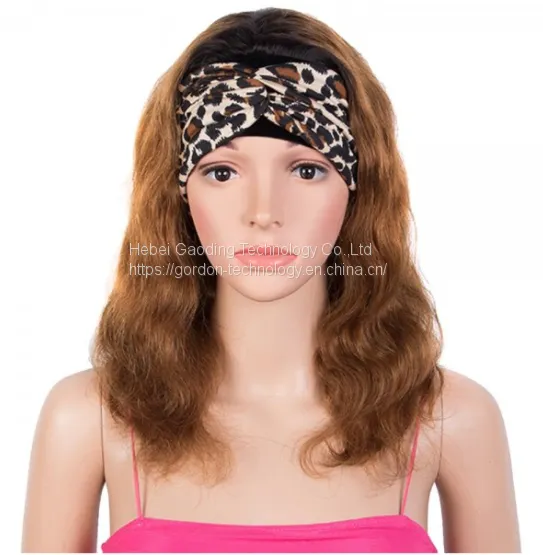 Headwrap Blone Water Wave Full Lace Human Hair Wig photo-4