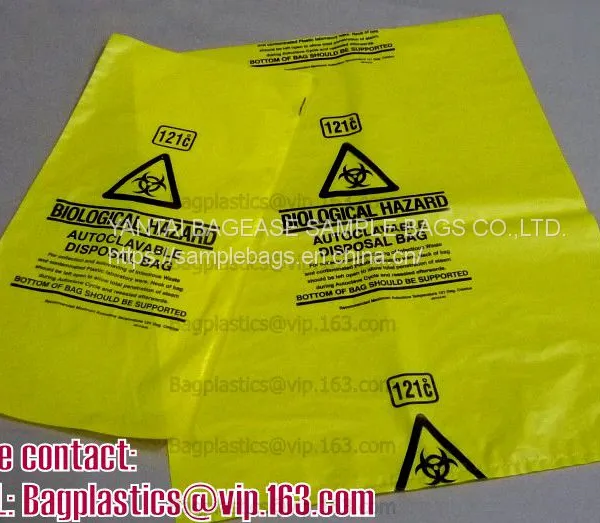 Biohazard Waste Disposal Bags Drawstring, Gallon Capacity, Medical Garbage Bags, High- Temperature Resistant photo-4