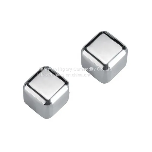Amazon Hot Selling 304 Stainless Steel Ice Cubes Customized Whiskey Chilling Stones With Tongs Chill photo-2