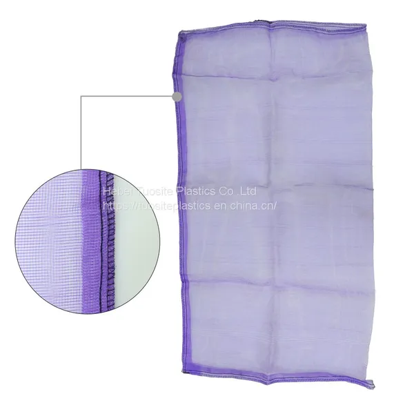 35x75cm Mono Mesh Bag With Logo Fruit Mesh Bag PE Mono Pink Garlic Sack photo-3