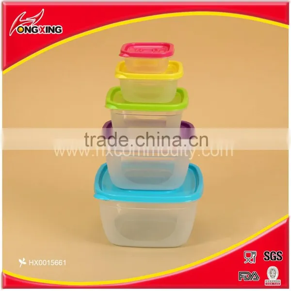 Square Rainbow Stackable Plastic Microwave Food Container photo-2