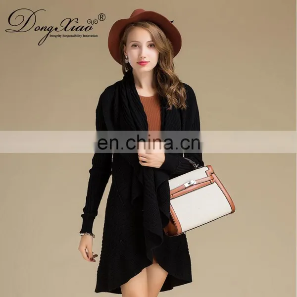 Womens Casual Sweater Cardigan Scarf Collar Long Cardigans Women's Cashmere Sweaters photo-6