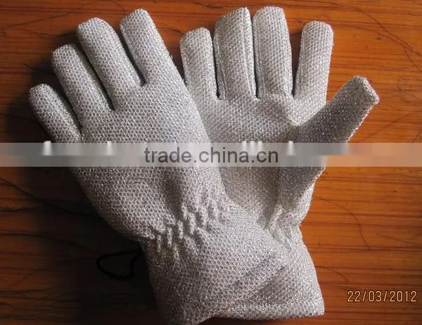 Household Non-scratch Heavy-duty Lurex Waterproof Heat-resistant Scrubbing Kitchen Gloves photo-4