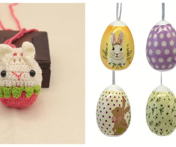 Set of Cute and Colorful Easter Egg and Pocket photo-5