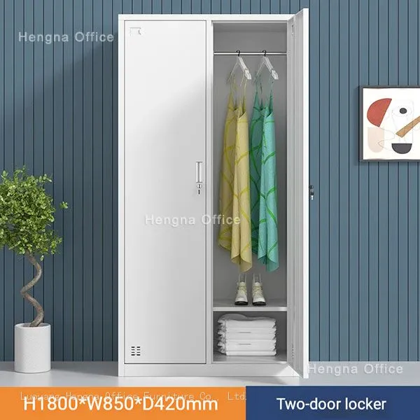 Commercial Grade Metal Wardrobe Cupboard-MWC563|2 Door With Adjustable Laminate& Vent Hole for Office Lounge & Dormitory photo-2