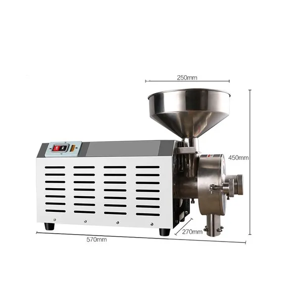 MO-Qdmdch Factory Direct Edelstahl-GW001-Kornmühle Elektromotorische Mehlmühle Gewürz- und Kräutermühle mit reinem Kupfermotor, anpassbare Spannung photo-4