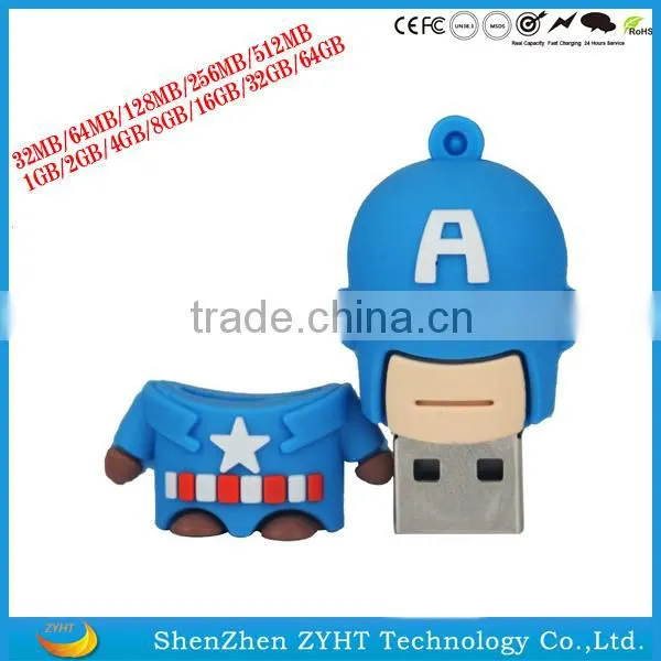 Cartoon USB Flash Memory 2.0 Captain America USB Flash Driver U Disk photo-3