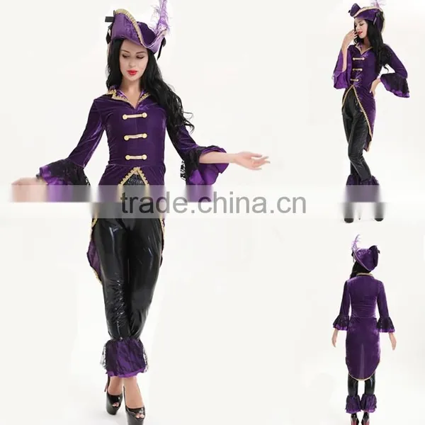 Walson Hot Cosplay Costumes Adults Deluxe Pirate Costume 4pcs Set Halloween Costumes Bulk photo-4